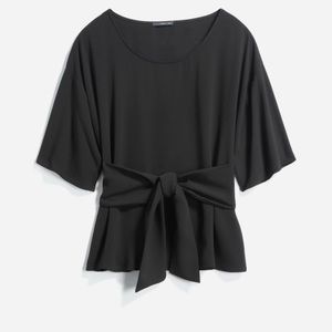 Black blouse Top with tie